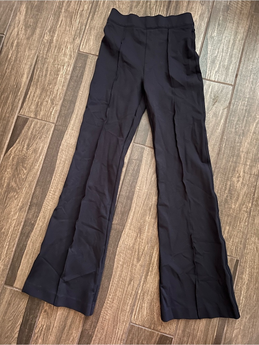 SPANX Supersmooth Perfect Fit Ponte Flare Pants in Navy Blue Sz S - Picture 3 of 6